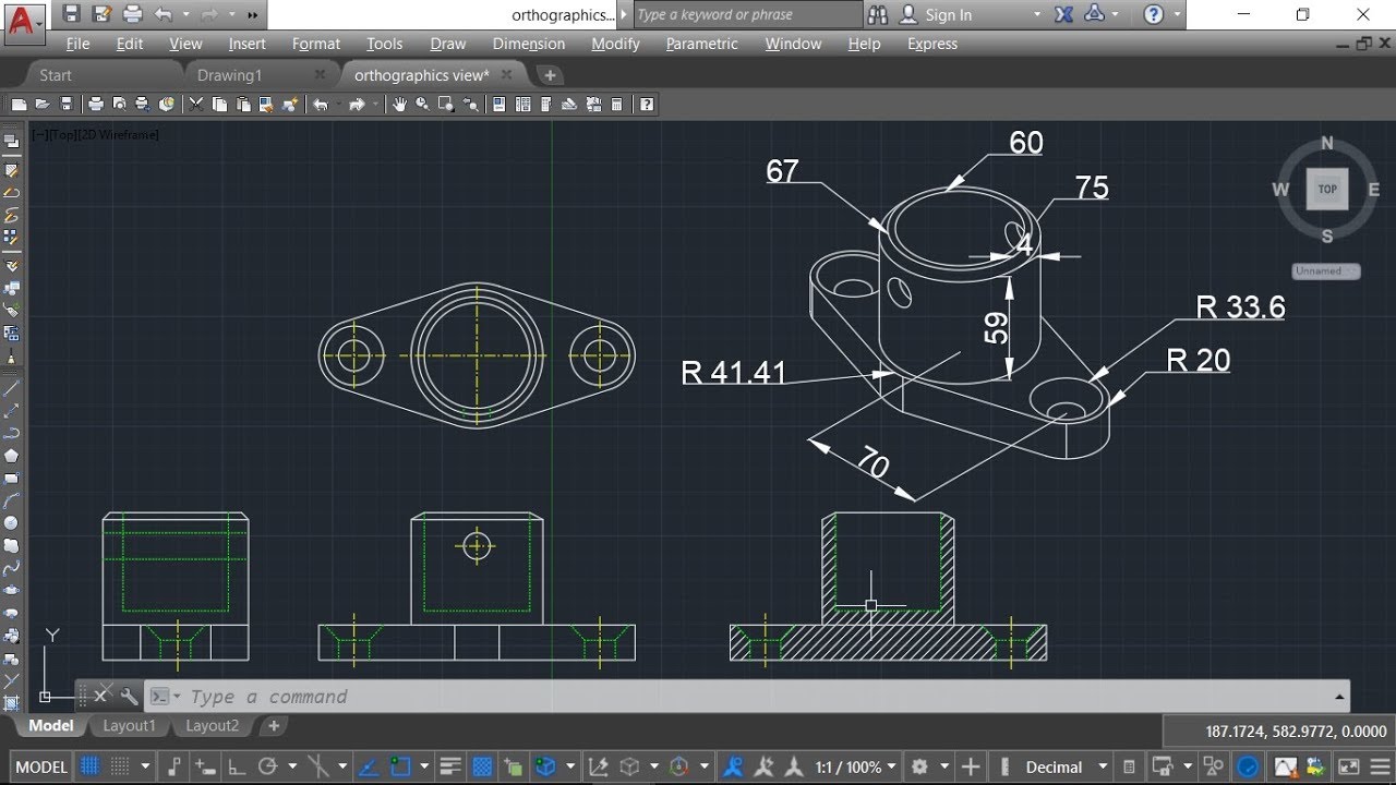 drawing isometric views in autocad